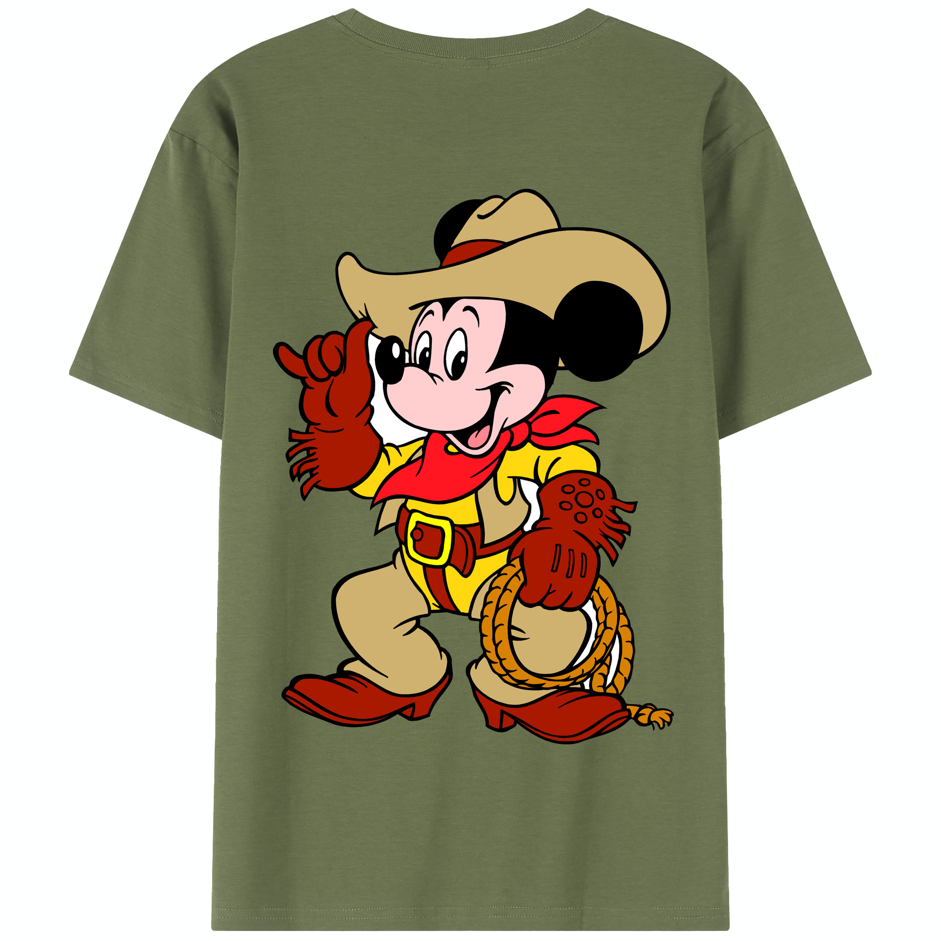 （画像用） ミッキーマウス Mickey Mouse 綿100％半袖Tシャツ（背面プリント）